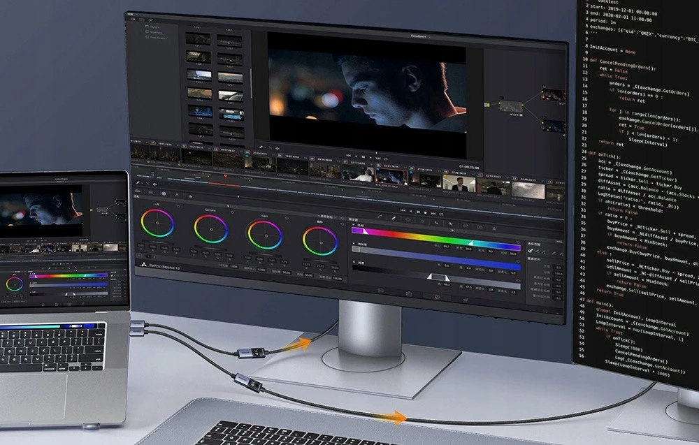 Kabllo DisplayPort në HDMI Ugreen DP133 20 cm 4K, gri/zezë