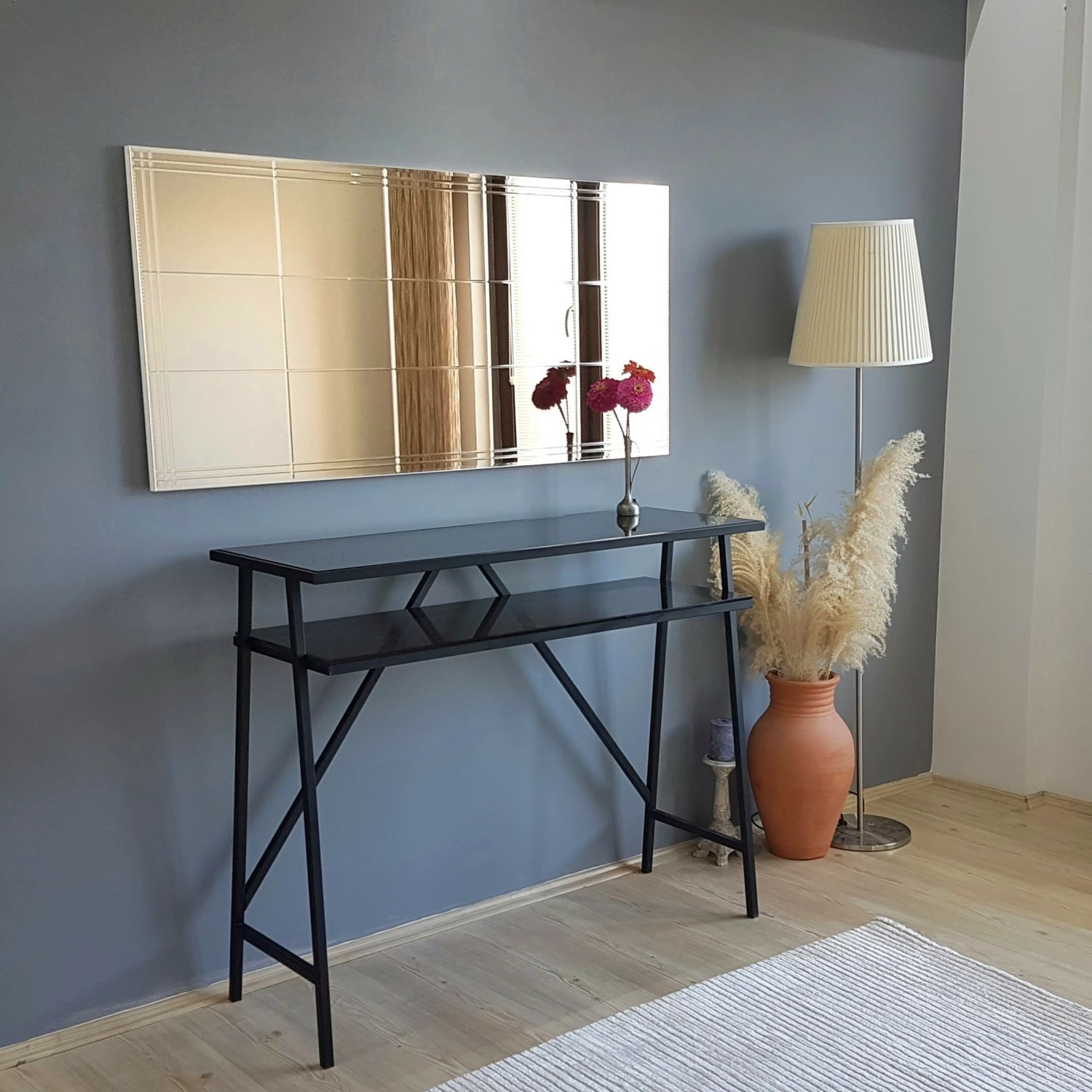 Pasqyrë Hanah Home, bronzi, NSTLA308y, 130x62cm