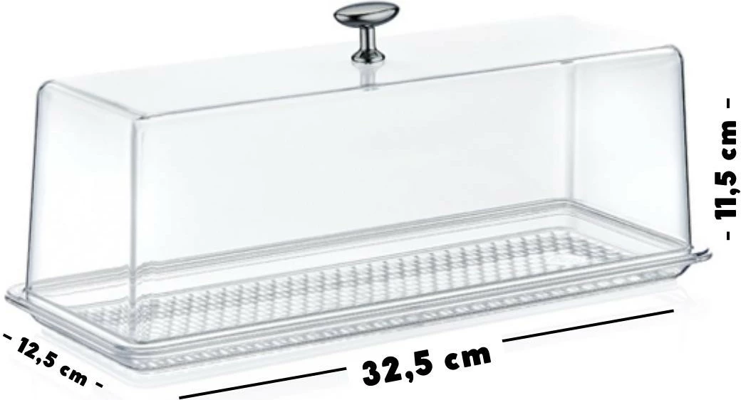Pjatë për servirje ëmbëlsirash Hermia, CLRKS-1, transparente