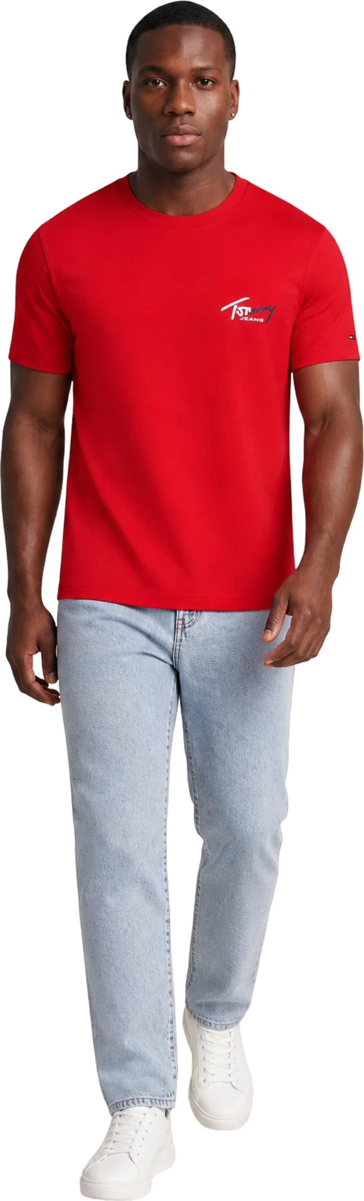 Maicë për meshkuj Tommy Hilfiger Jeans DM0DM22538, kuqe-bardhë [Madhësia: L]