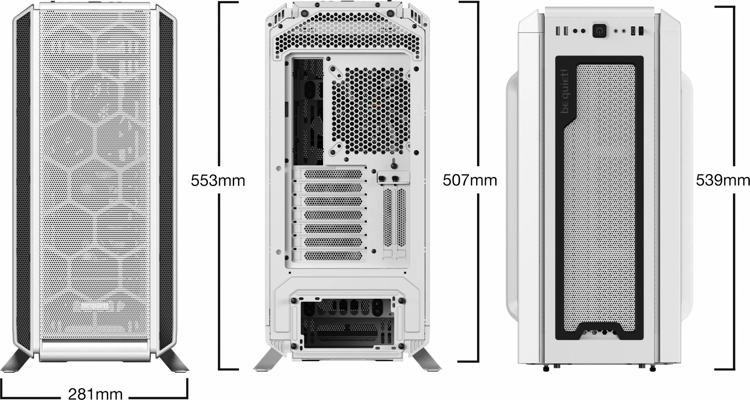 Kasë Be Quiet! Silent Base 802, Midi Tower, PC, ATX, EATX, micro ATX, Mini-ITX, e bardhë