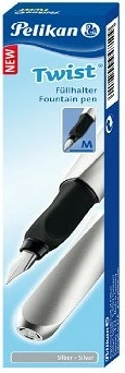 Stilolaps Pelikan 947101, majë mesatare, sistem mbushjeje, argjend
