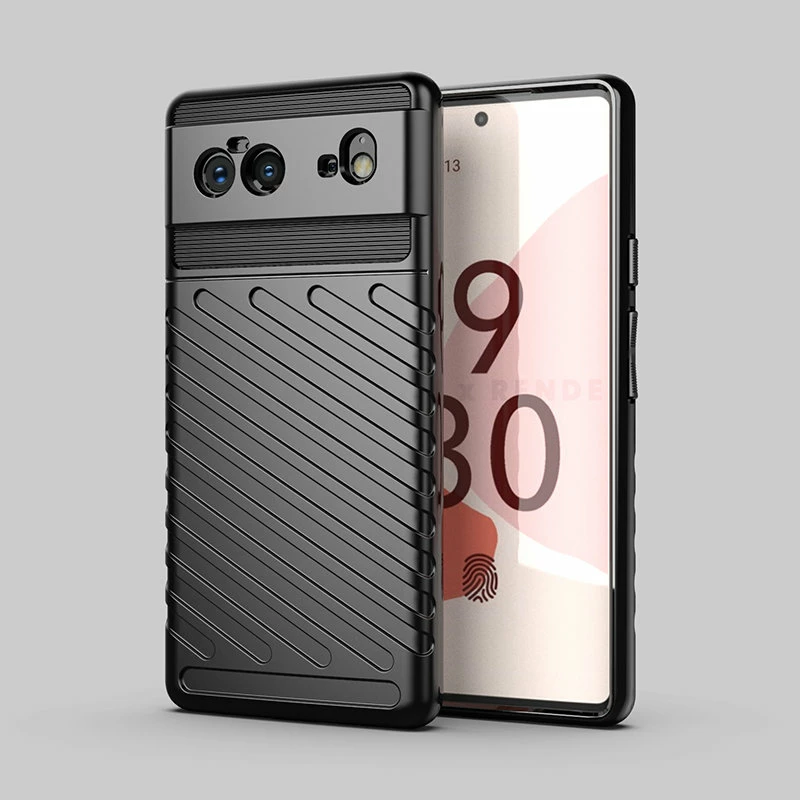 Mbështjellës Hurtel Thunder Case për Google Pixel 6, TPU, i zi