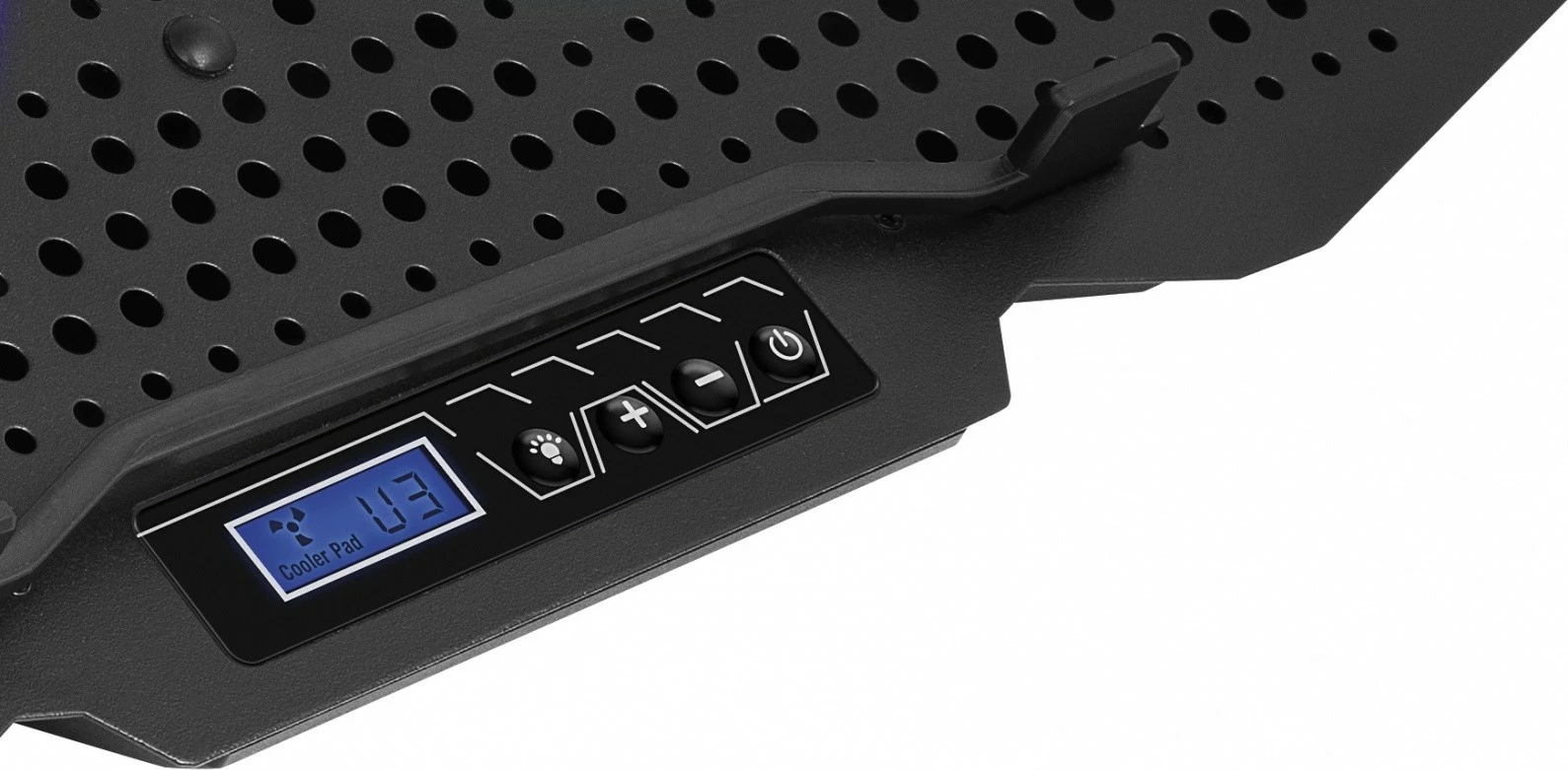 Pad ftohës për laptop YENKEE YSN 310, 15.6", 2 ventilatorë, RGB, i zi