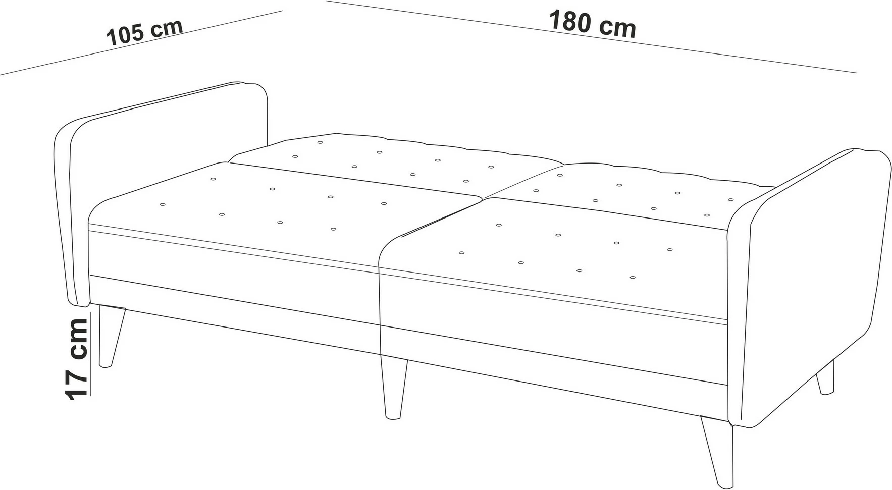 Set divani-krevat Atelier del Sofa, krem, Terra-TKM05-1005
