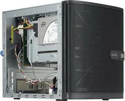Kasë server Super Micro BARE ATOM E3940, mini tower, 6x3.5", 8GB RAM max, e zezë