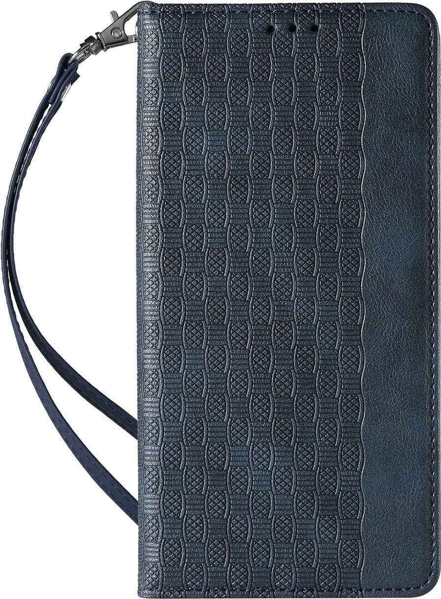 Mbështjellës Hurtel Magnet Strap Case për iPhone 12 Pro, me portofol dhe rrip dore, Blu