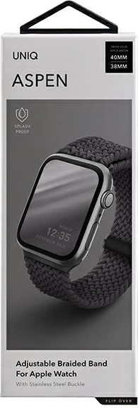 Rrip për Apple Watch UNIQ Aspen, Weavex™, 38/40/41mm, Gri