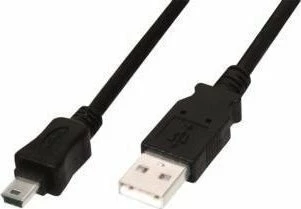 Kabllo USB Digitus AK300108010S USB-A në Mini-USB-B 1 m e zezë