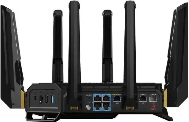 Router Asus GT-BE98 Edition 20, Wi-Fi 7, 4 bërthama, 2048MB RAM, 256MB Flash, i zi