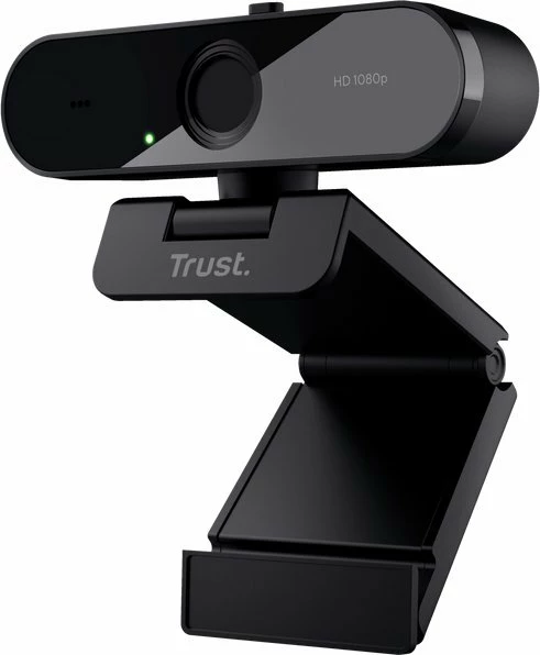 Webkamerë Trust TW-200 (24734) Full HD 1080p 30fps, USB, me mikrofon mono dhe kapak privatësie, e zezë