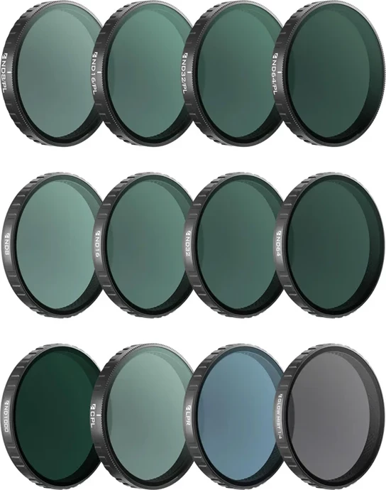 Set filtrash Freewell FW-OA6-MEGA ND, ND/PL, CPL, LPR, Glow Mist 1/4 për DJI Osmo Action 6 12 copë