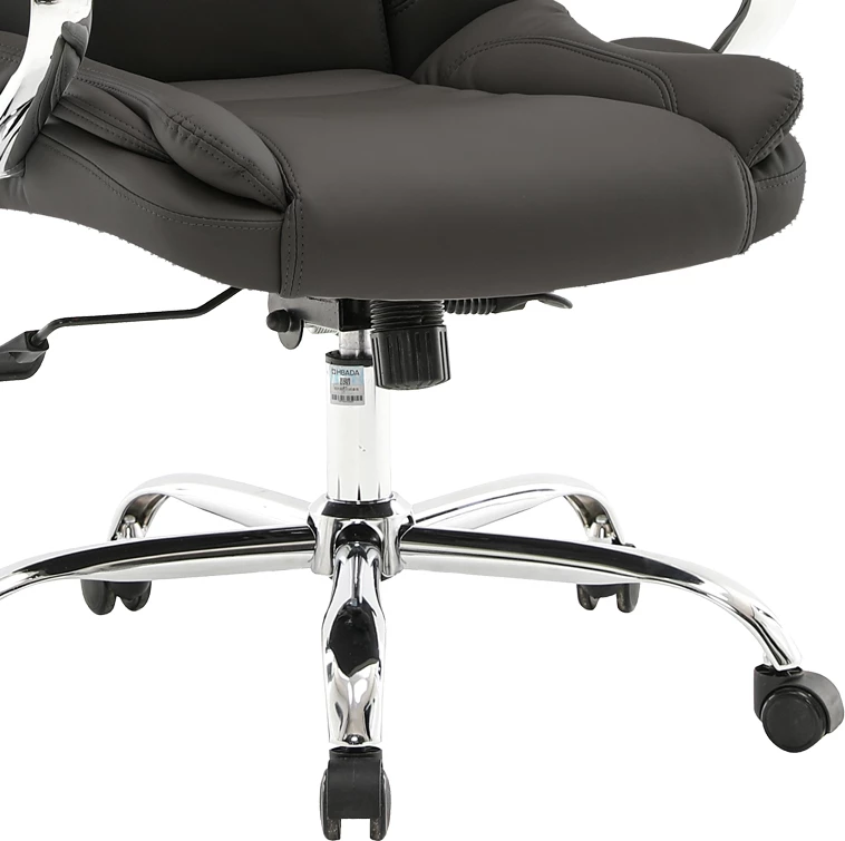 Karrige menaxheri për zyre Verxian, lëkurë artificiale e zezë, 70x68x116cm