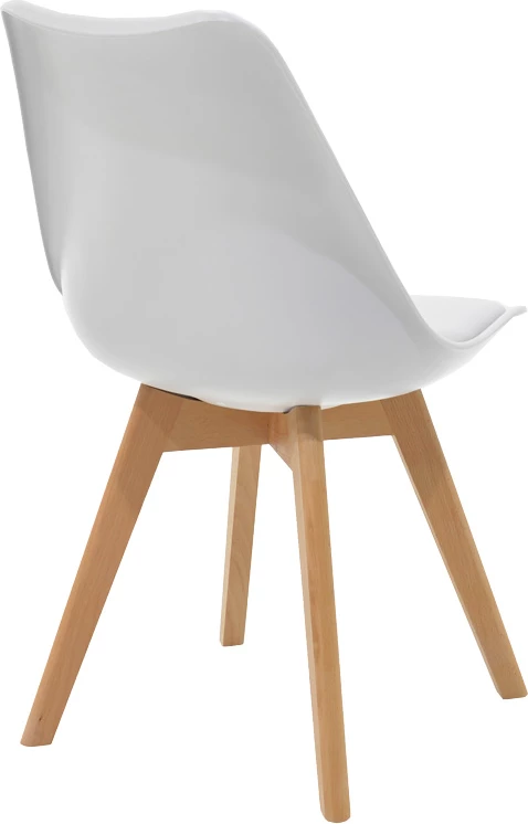 Tavolinë me karrige QUANA-GASTON, xham transparent 8mm, e bardhë-natyrale, set 5 copë, 120x70x75cm