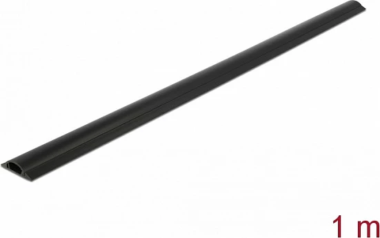 Kanal kabllosh DeLOCK 30x8 mm, 1 m, vetë-ngjitës, i zi