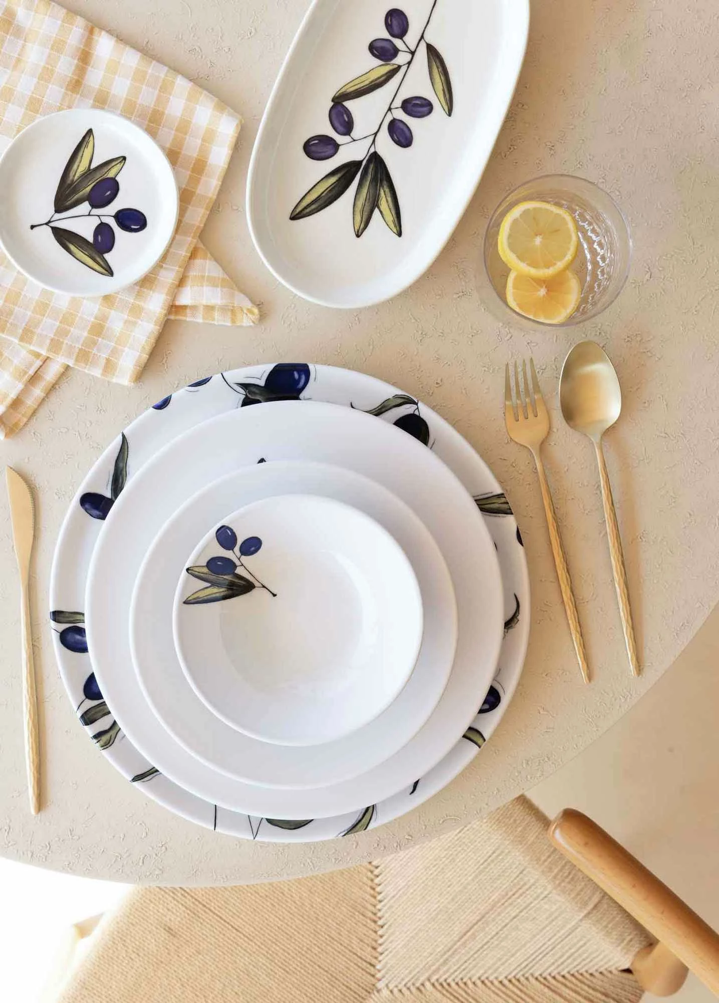 Set pjatash shërbimi (2 copë), Hermia Concept, OVS0021