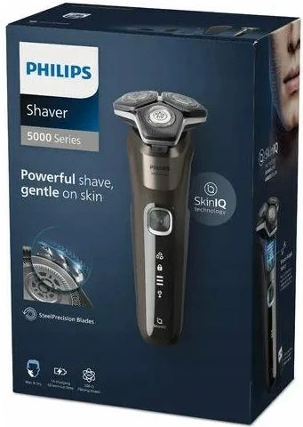 Makinë rroje elektrike Philips S5886/38, seri 5000, kafe + mbështjellës