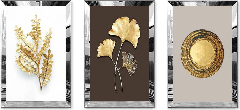 Pikturë dekorative MDF-Plexiglass (3 copë), Wallity, Huhu403, 30x40cm