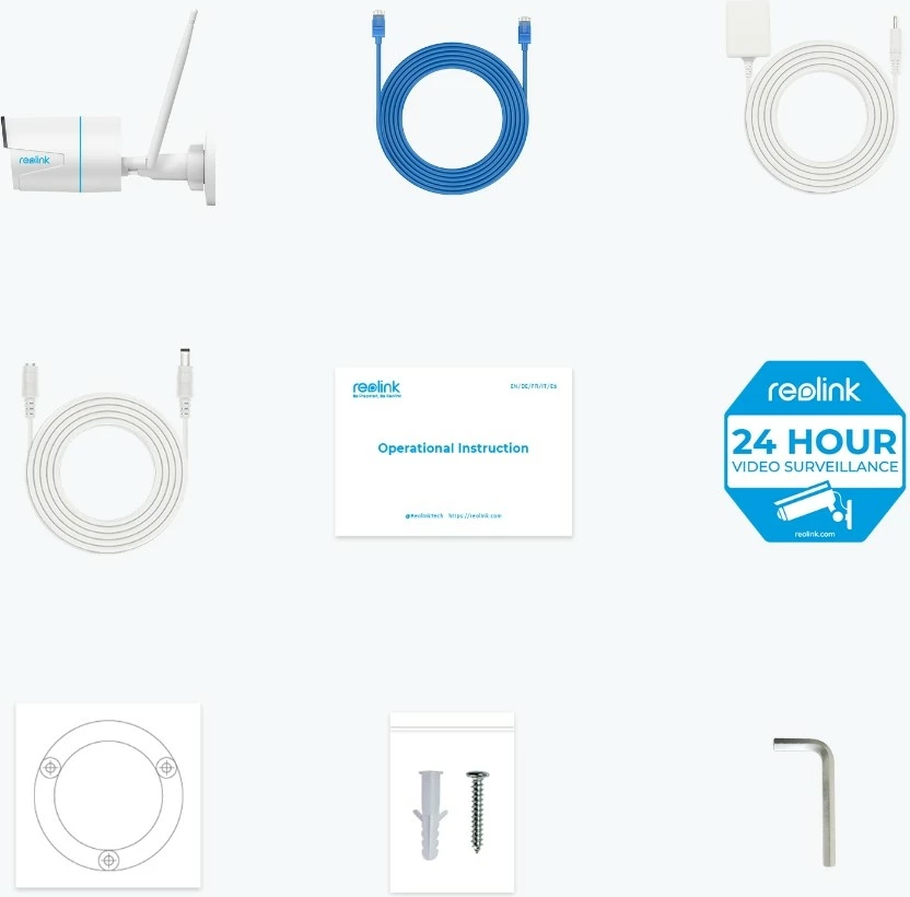 Kamerë sigurie Reolink W320, 5MP, Wi-Fi 2.4/5 GHz, e bardhë