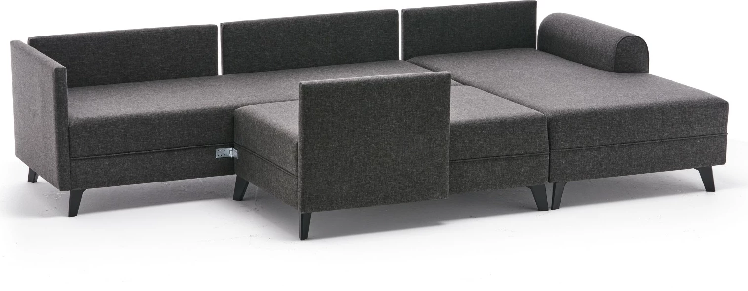 Kënd divan-krevat Belen, ngjyrë antracit, Atelier del Sofa