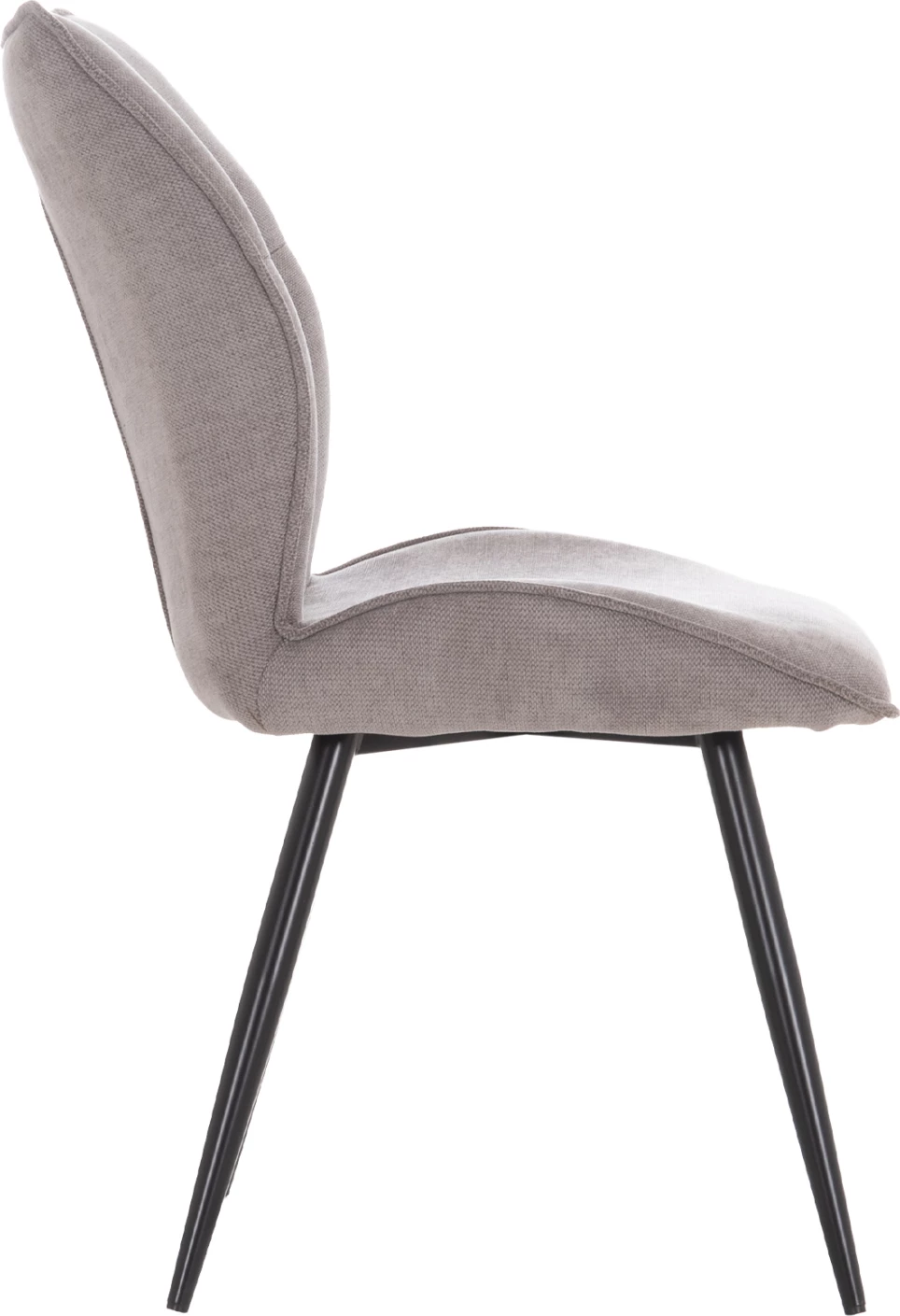 Karrige ngrënieje GAFF, material gri e lehtë, këmbë metalike të zeza, 50x67x89cm, set prej 2 copash