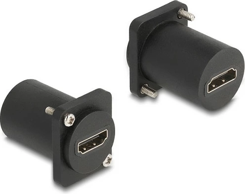 Modul HDMI DeLOCK D-Type 8K 60Hz, femër-femër, me vida, i zi