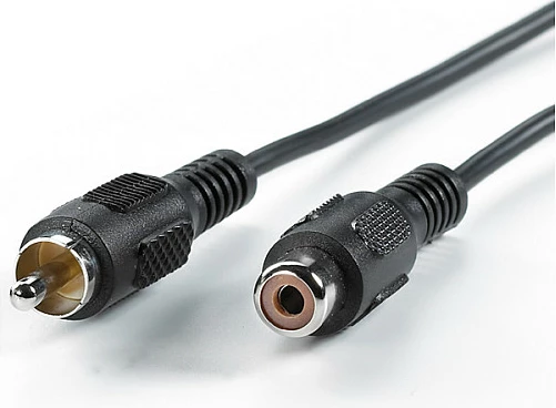 Kabllo RCA VALUE Cinch, mashkull-n femër, 5 m, e zezë