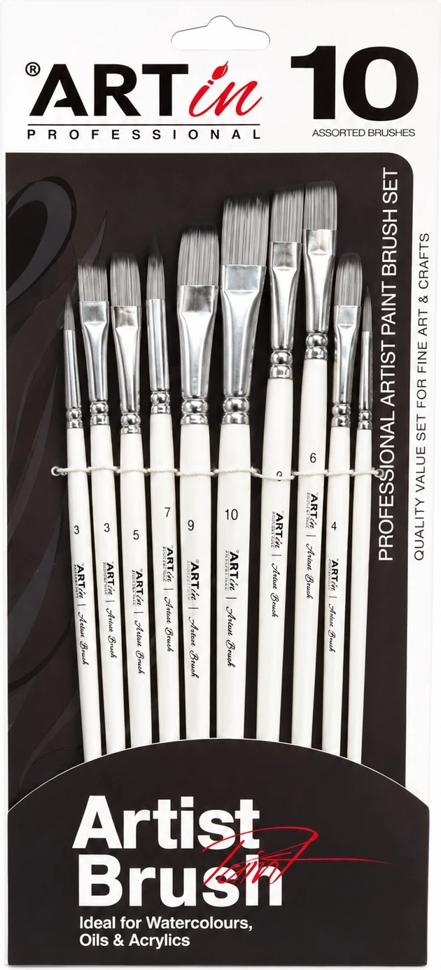 Set Profesional Furçash për Pikturë – 10 Copë