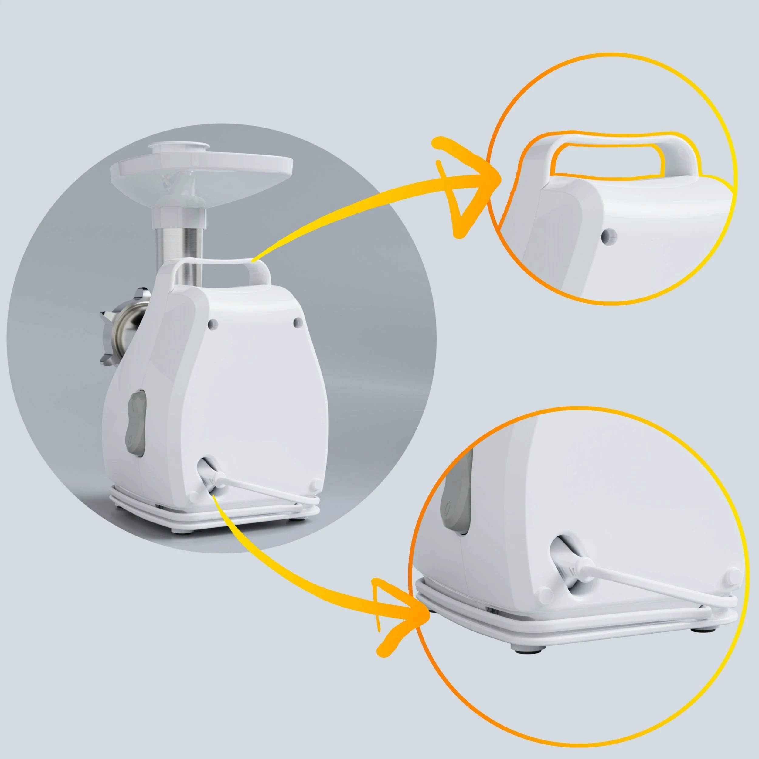 Mulli mishi Smapp 490.8 2200W 2.7 kg/min, bardhë
