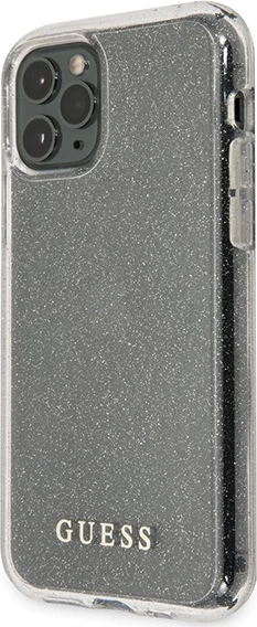 Mbështjellës Guess GUHCN65PCGLSI për iPhone 11 Pro Max, Glitter, Argjend