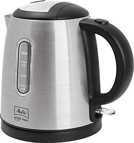 Çajnik elektrik Melitta Prime Aqua mini Top, 1 L, Argjendtë