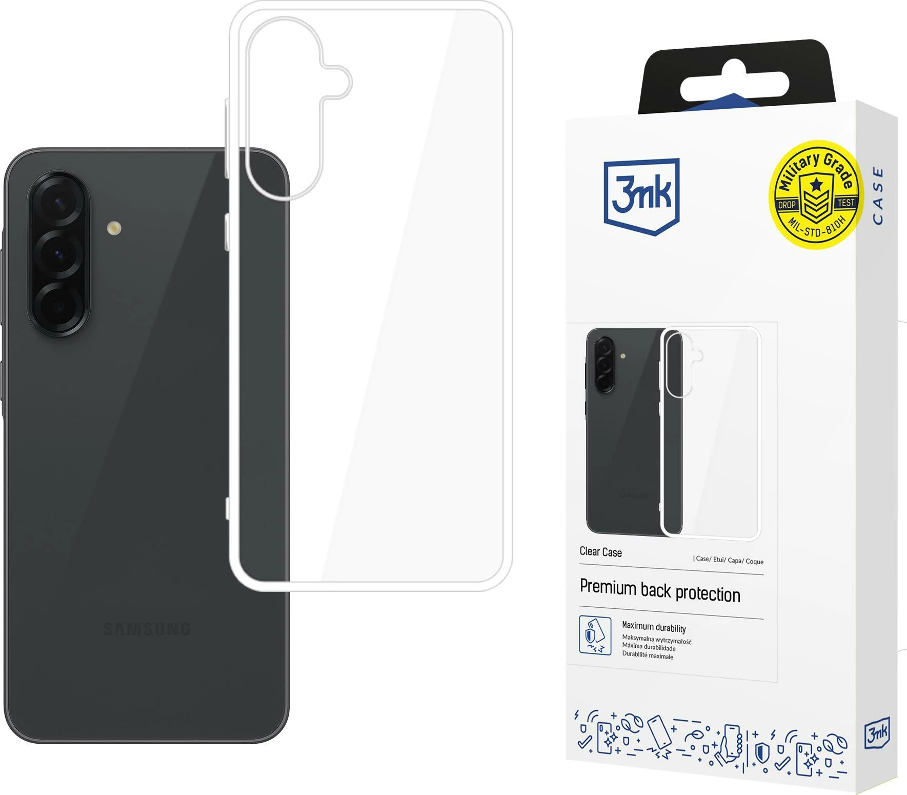 Mbështjellës 3mk Protection Clear Case për Samsung Galaxy A37, transparent, në kuti