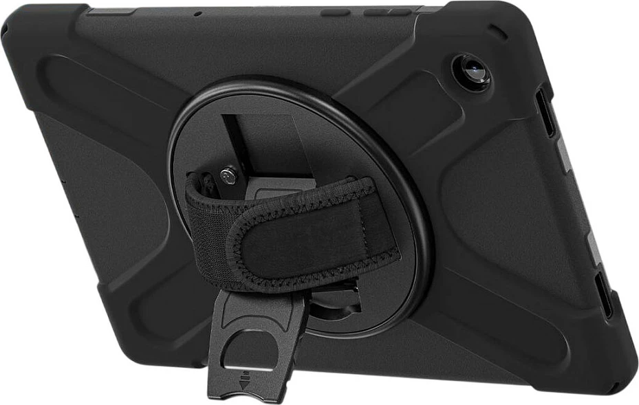 Mbështjellës Rugged 4smarts Grip për Samsung Galaxy Tab A11+, 11", me stand dhe rrip dore, i zi