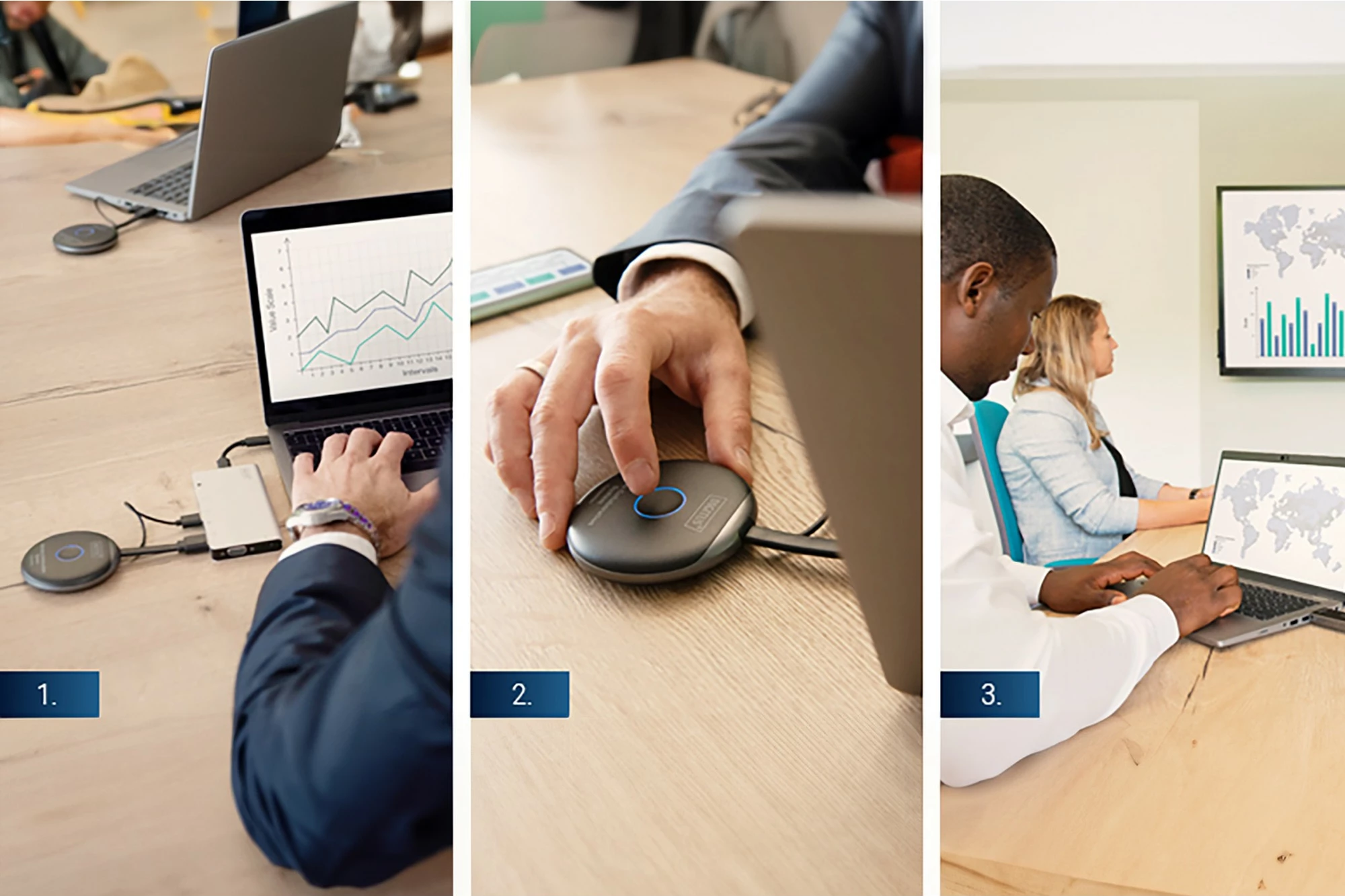 Sistem bashkëpunimi pa tela Digitus Click & Present Pro, desktop, HDMI, Wi-Fi 5, i zi/gri