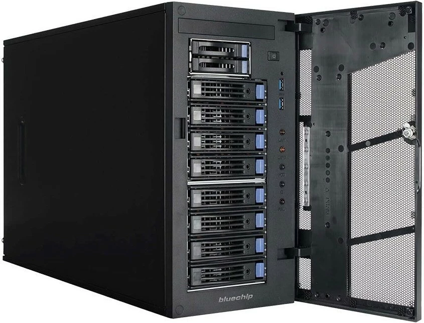 Server bluechip SERVERline T30342s, AMD EPYC 4124P, 32GB RAM, 2x480GB SSD, zi