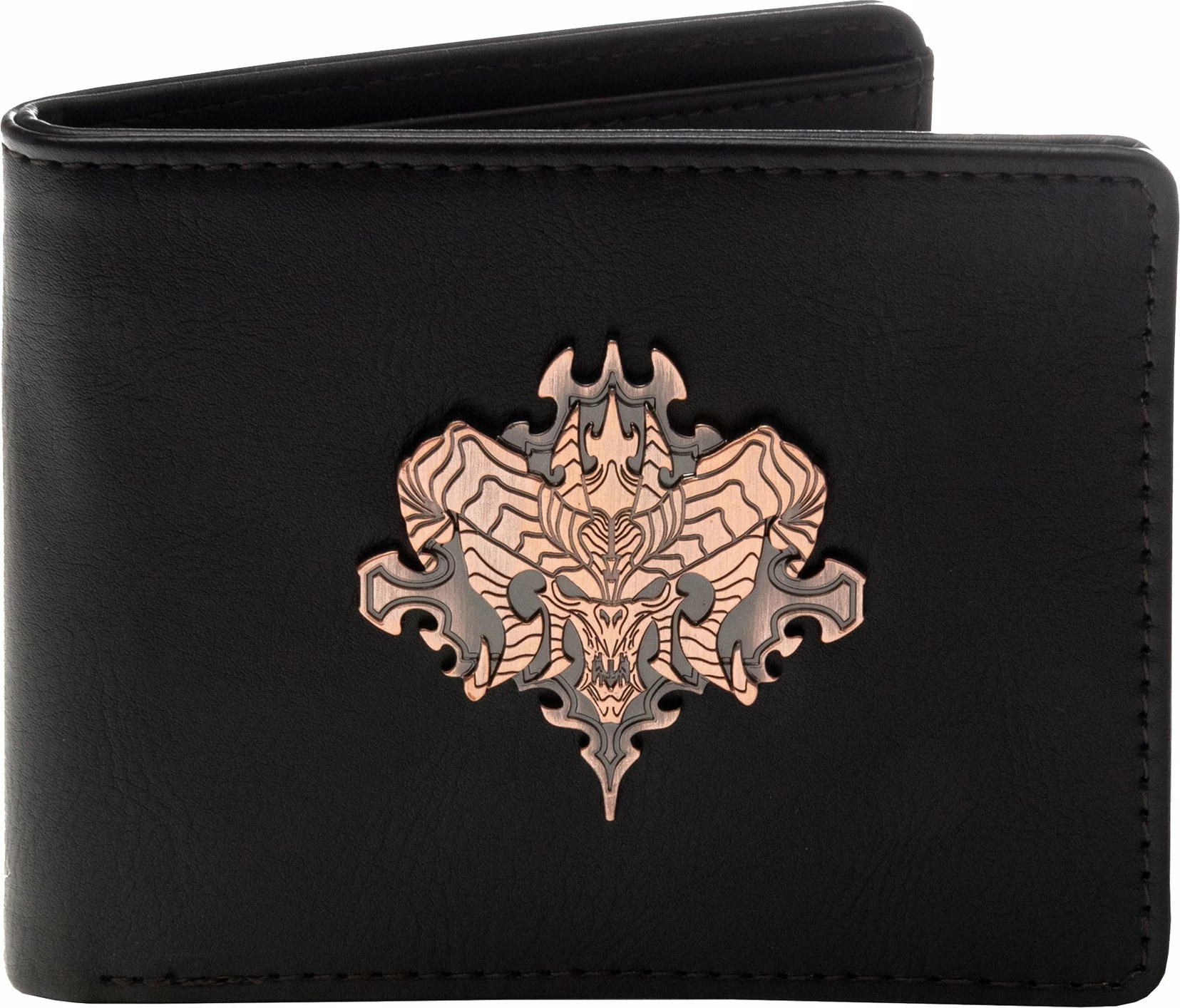 Portofol bi-fold Jinx Diablo Reign of Terror, PU, 9x10 cm, ngjyrë rust