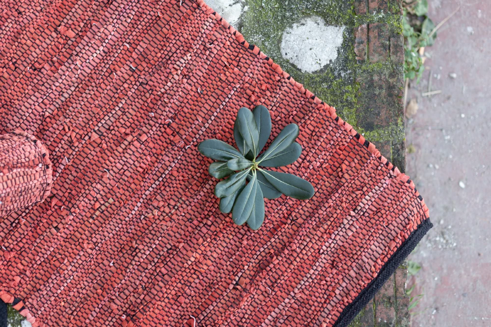 Qilim korridori Marocco, lëkurë, portokalli, 70x150