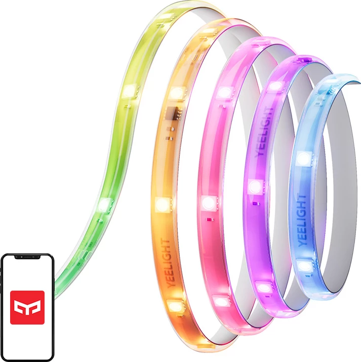 Shirit LED smart Yeelight D1 RGBIC YLYDD-0096, 20 m, Matter/Thread, set me kontrollues dhe adapter