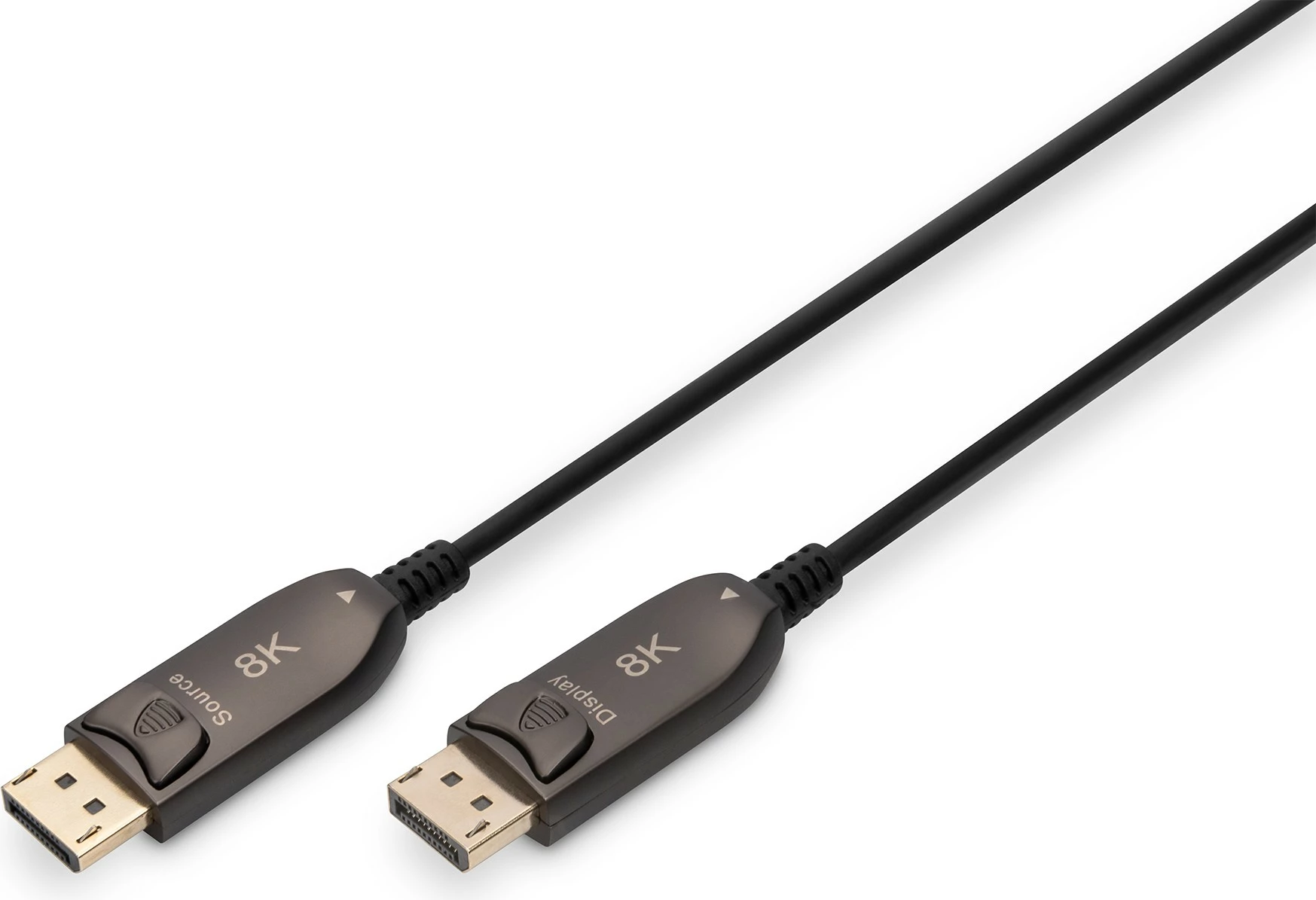 DisplayPort kabllo optike Digitus AOC Hybrid, 20m, 8K, i zi
