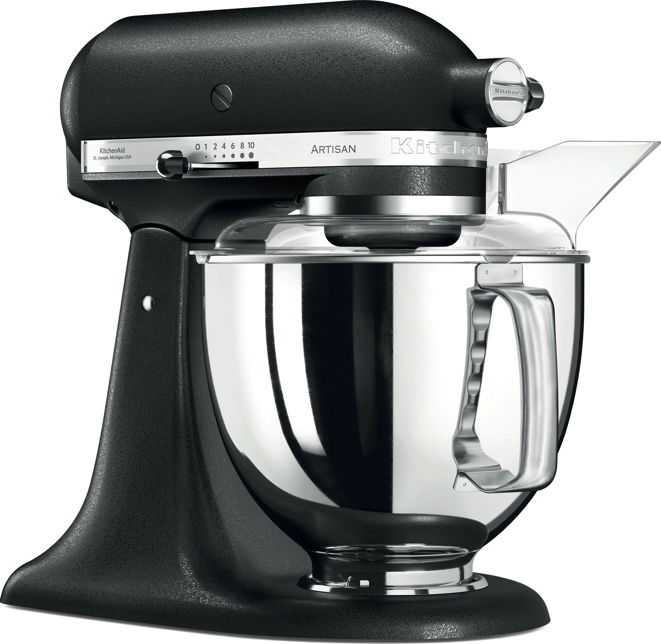Mikser stacionar KitchenAid Artisan, 4.8 L, 300 W, 10 shpejtësi, Cast Iron Black