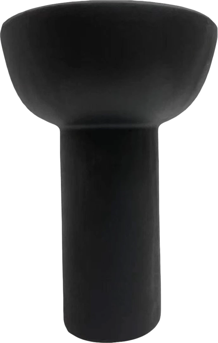 Dekor tavoline qeramike ELENDIL FH4602.02, ngjyrë e zezë mat, Φ23.5x33H cm