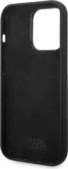 Mbështjellës Karl Lagerfeld Silicone Ikonik për iPhone 14 Pro, i zi