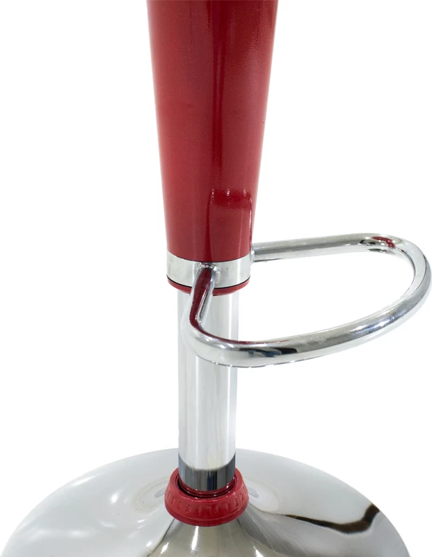 Karrige për bar Felice, e rregullueshme në lartësi, e kuqe-bazë kromi, 40x43x84cm