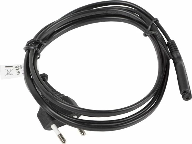 Kabllo rryme Lanberg CA-C7CA-11CC-0018-BK, CEE 7/16 në IEC 320 C7, 1.8 m, 10A, e zezë