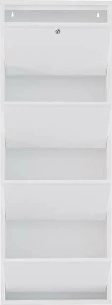 Dollap këpucësh Skye Decor, metal, 4 pjesë, me kyç, e bardhë