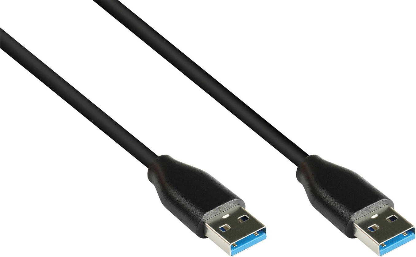 Kabllo USB-A në USB-A GoodConnections Alcasa 2831-AA010S, 1m, USB 3.2 Gen 2, 10 Gbit/s, e zezë