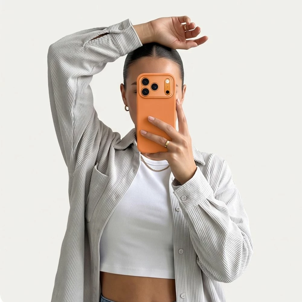 Mbështjellës Tech-Protect Uniq MagSafe CC për iPhone 18 Pro / 17 Pro, MagSafe, silikon + PC, Cosmic Orange, 1 copë