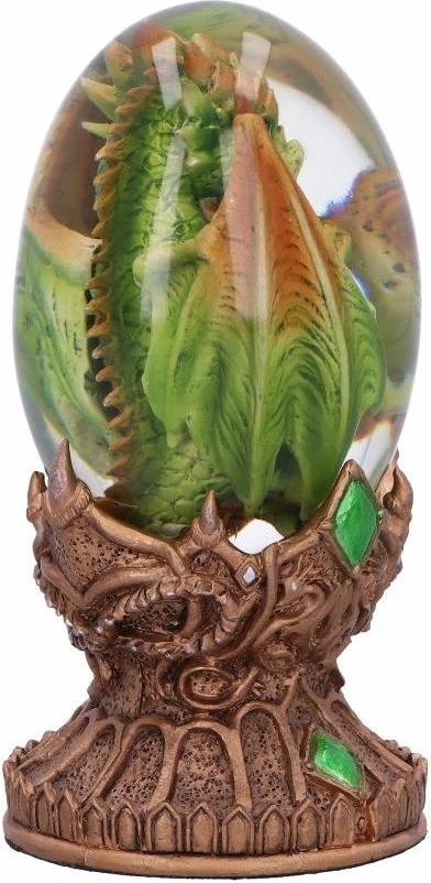 Figurinë koleksionuese NEMESIS NOW Elemental Dragonlings Earth 12 cm, e gjelbër/bronz, në kuti dhurate
