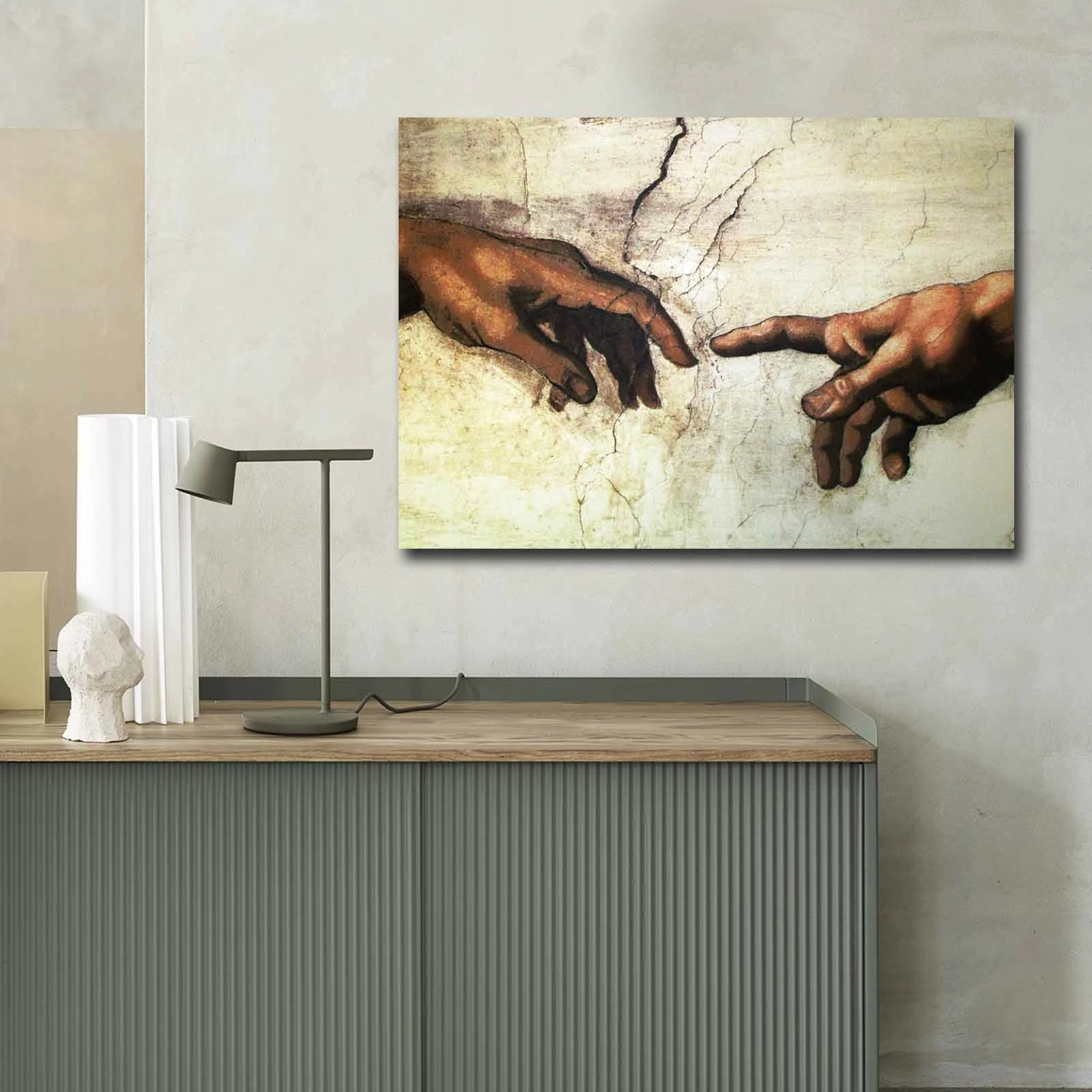 Pikturë dekorative në kanavacë, Michelangelo, shumëngjyrëshe, 70x100cm, kornizë druri