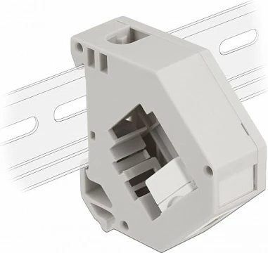 Adapter shinë DIN DeLOCK Keystone USB 2.0 Type-A femër-femër, gri/bardhë